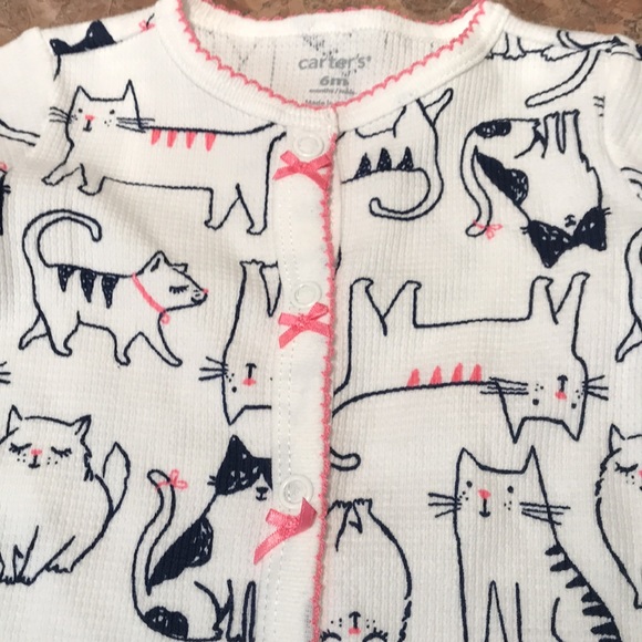 Carter’s cat themed snap on onsie - Picture 4 of 5